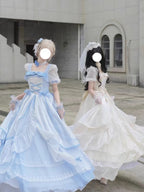 Elegant Cream Lolita Wedding OP Dress: 18th Birthday Ball Gown