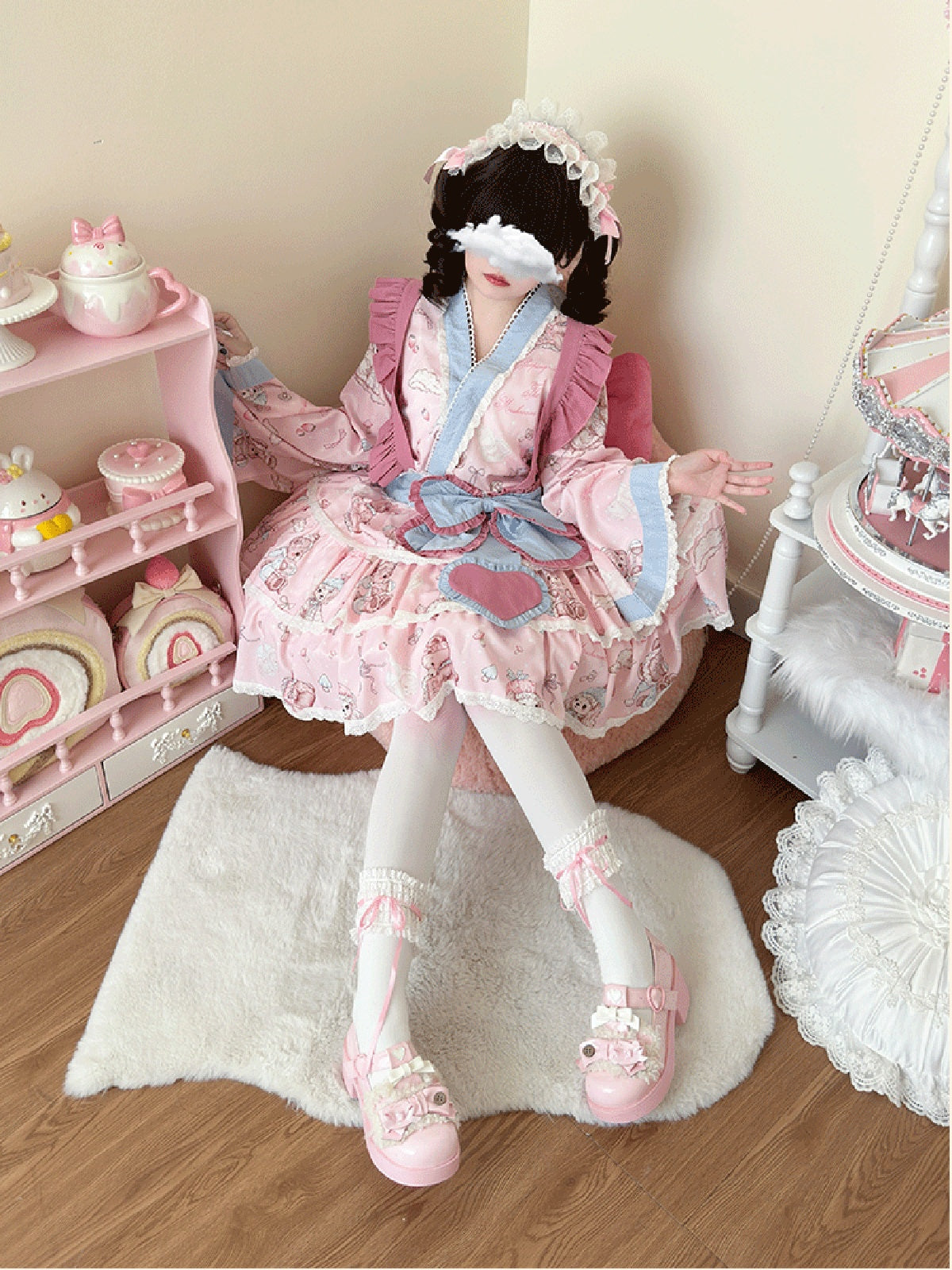 Plus Size Pink Lolita Set - Sweet Kawaii Skirt & Top Outfit