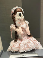 Pink Sweet Lolita Princess Dress - Ruffle Lace Layered Cake Skirt