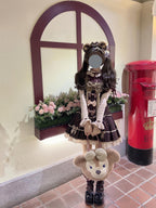 Tiramisu Brown Sweet Lolita JSK Dress Set with Knit Blouse