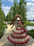 Sweet Cherry Country Lolita JSK Dress Set with Headband