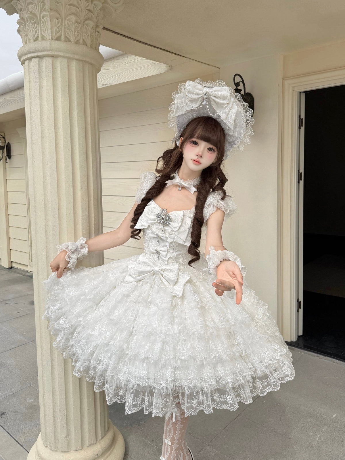 White Hime Lolita Wedding JSK Dress | Sweet Princess Gown