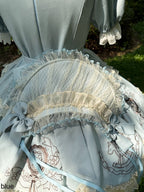 Two-Tone Bow Lolita Bonnet Featuring Ruffle Embellishments - Double sweet Lolita | CoyBunny