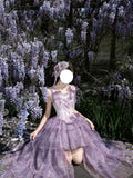 Elegant Purple Lolita Dress - High-End Luxury High-Low Ball Gown