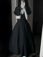 Gothic Nun Lolita Vintage Court Dress with Necklace