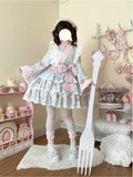 Plus Size Pink & Blue Lolita Set - Sweet Kawaii Dress Outfit