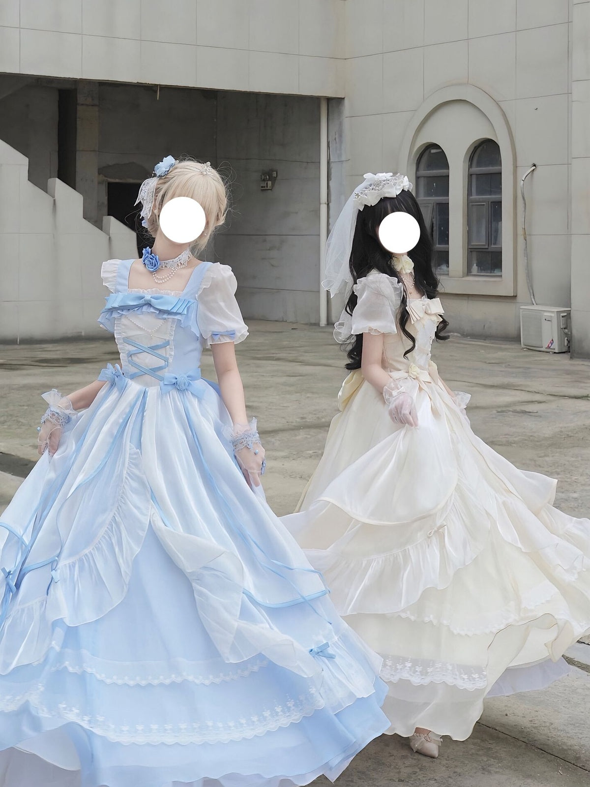 Elegant Light Blue Lolita Ball Gown - Princess Birthday Dress Set