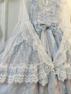 Blue Qi Lolita JSK Dress Set with Blouse | Chinese Style Gown