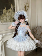 Blue Ballet Lolita JSK Dress with Back Bow | Suspender Gown
