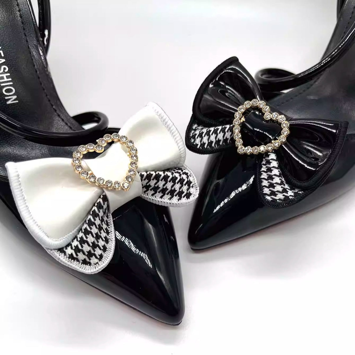 Glossy PU Leather Bow Shoe Clips - Lolita Shoe Accessories | CoyBunny