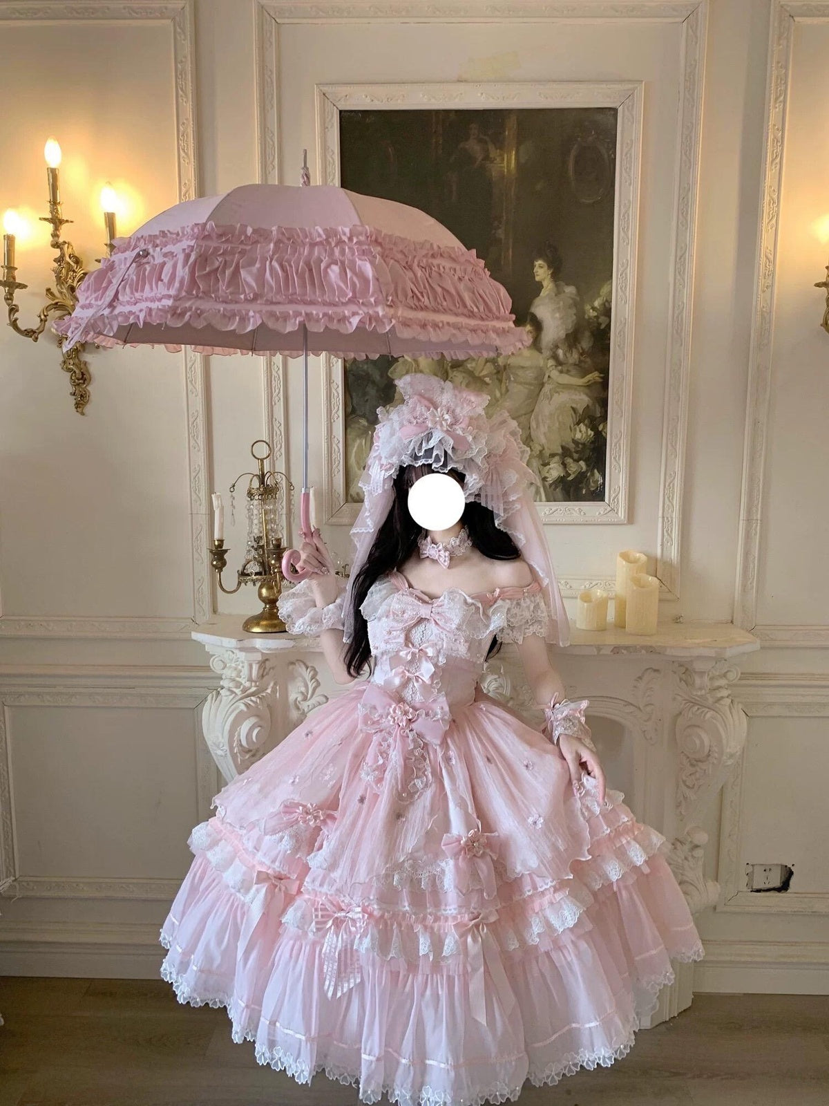 Sweet Lolita Pink Bunny Sakura JSK Dress - Cute Princess Ball Gown