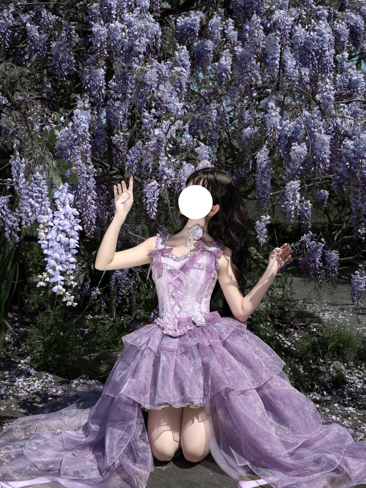 Elegant Purple Lolita Dress - High-End Luxury High-Low Ball Gown