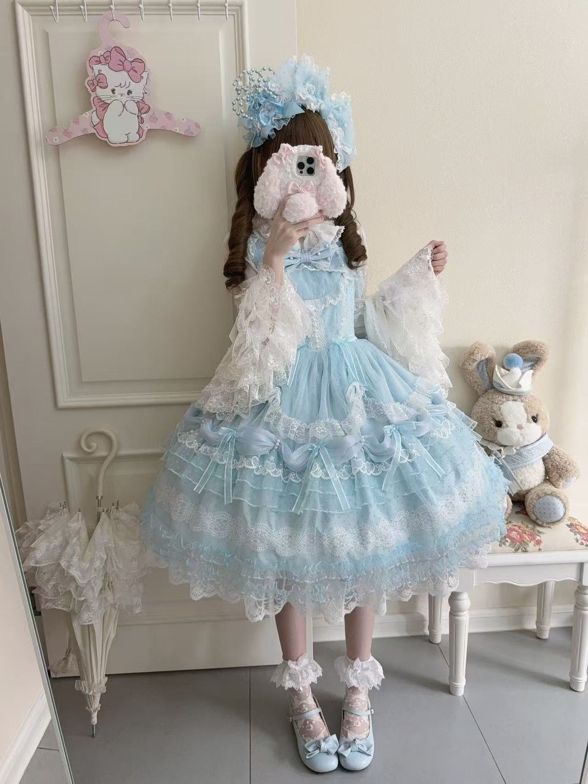 Blue Ballet Doll Lolita JSK Dress | Sweet Frill Princess Gown