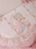 Sweet Pink Doll-Themed Lolita JSK with Bow Accents and Toy Bed Print - Alice Girl | CoyBunny