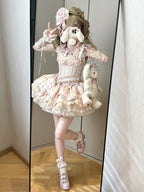 Sweet Ribbon Lolita Ballet JSK Dress - Pink Ruffle Princess Gown
