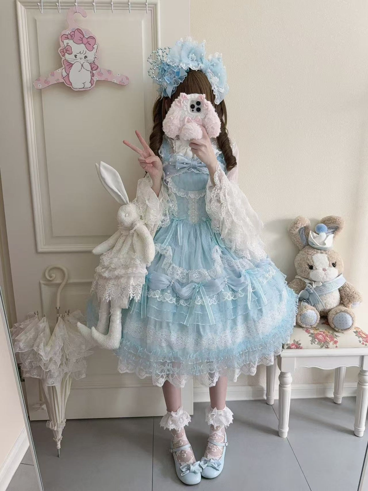 Blue Ballet Doll Lolita JSK Dress | Sweet Frill Princess Gown