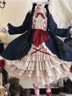 Navy Halloween Plus Size Lolita OP Dress - 2026 A/W Daily Retro Dress