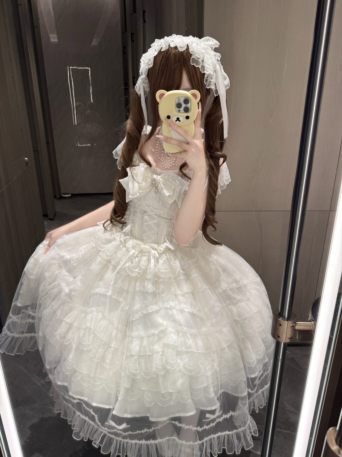 White Hime Lolita Wedding JSK Dress Set | Sweet Princess Gown