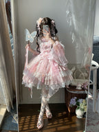 Pink Qi Lolita JSK Dress Set | Chinese Style Princess Jumper Skirt