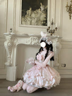 Sweet Lolita Pink Bunny Sakura Dress Set - Cute Princess Ball Gown