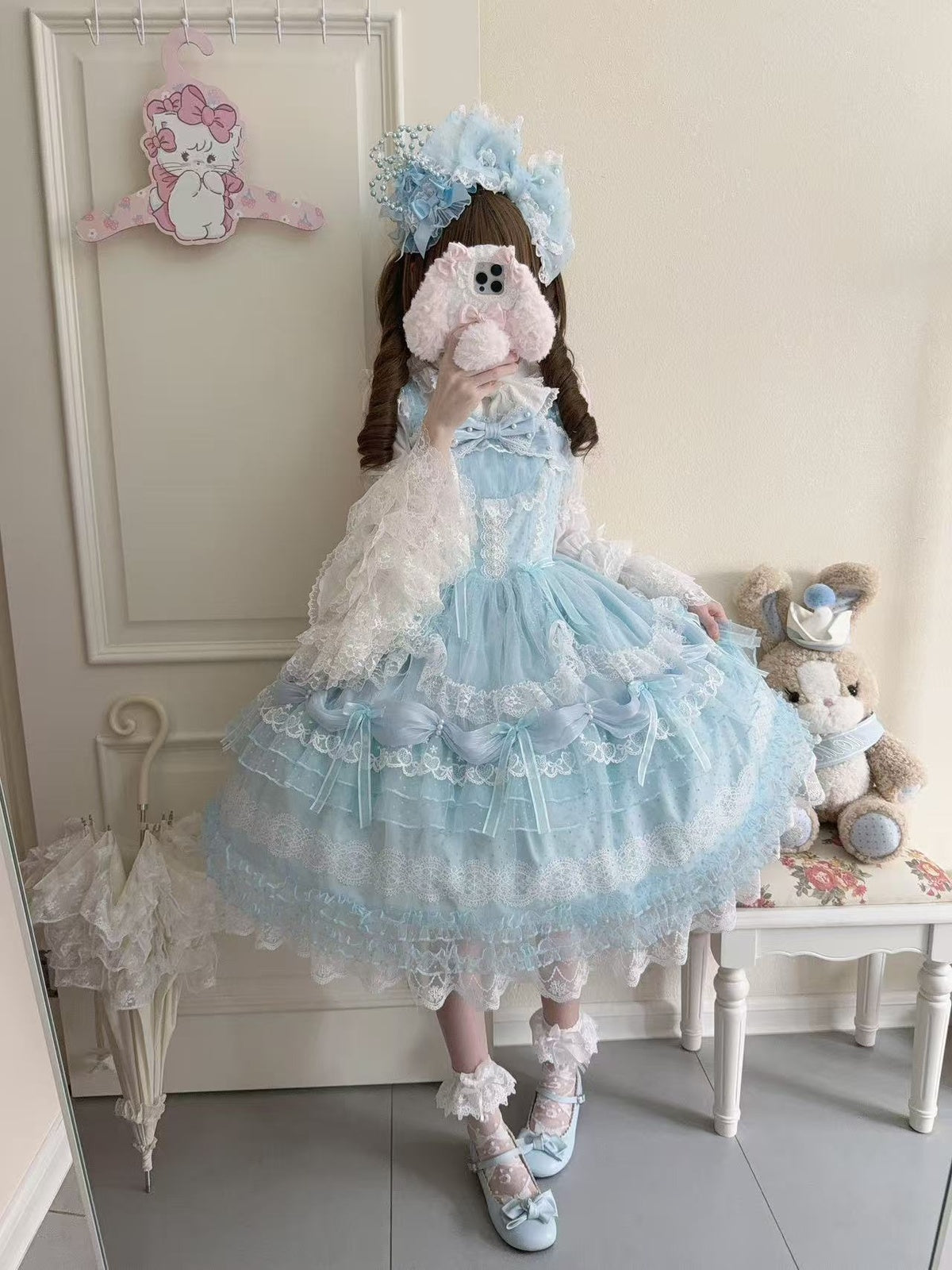Blue Ballet Doll Lolita JSK Dress | Sweet Frill Princess Gown