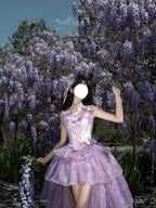 Elegant Purple Lolita Dress - High-End Luxury High-Low Ball Gown