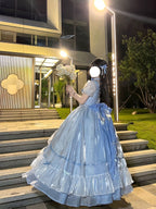 Elegant Light Blue Lolita Ball Gown - Princess Birthday Dress Set