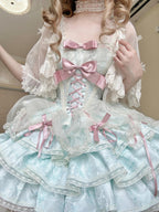 Sweet Mint Green Lolita JSK Dress: Princess Ballet Gown Set