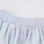 Blue Floral Print Bubble Shorts - serendipity | CoyBunny