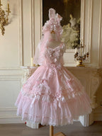 Sweet Lolita Pink Bunny Sakura Dress Set - Cute Princess Ball Gown