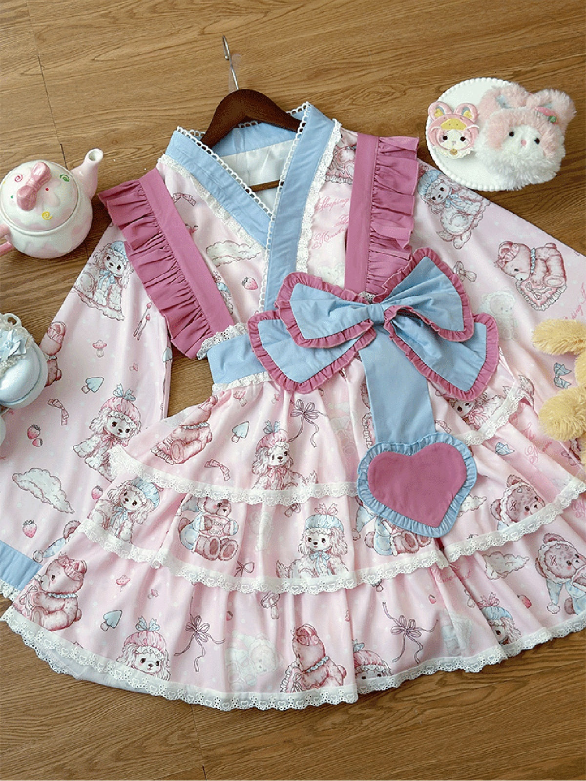 Plus Size Pink Lolita Set - Sweet Kawaii Skirt & Top Outfit