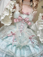 Sweet Mint Green Lolita JSK Dress: Princess Ballet Gown Set