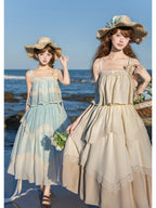 Off-White Lolita Camisole Top & Asymmetrical Skirt Set