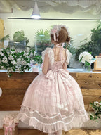 Pink Hime Lolita Wedding JSK Dress Set | Sweet Princess Gown