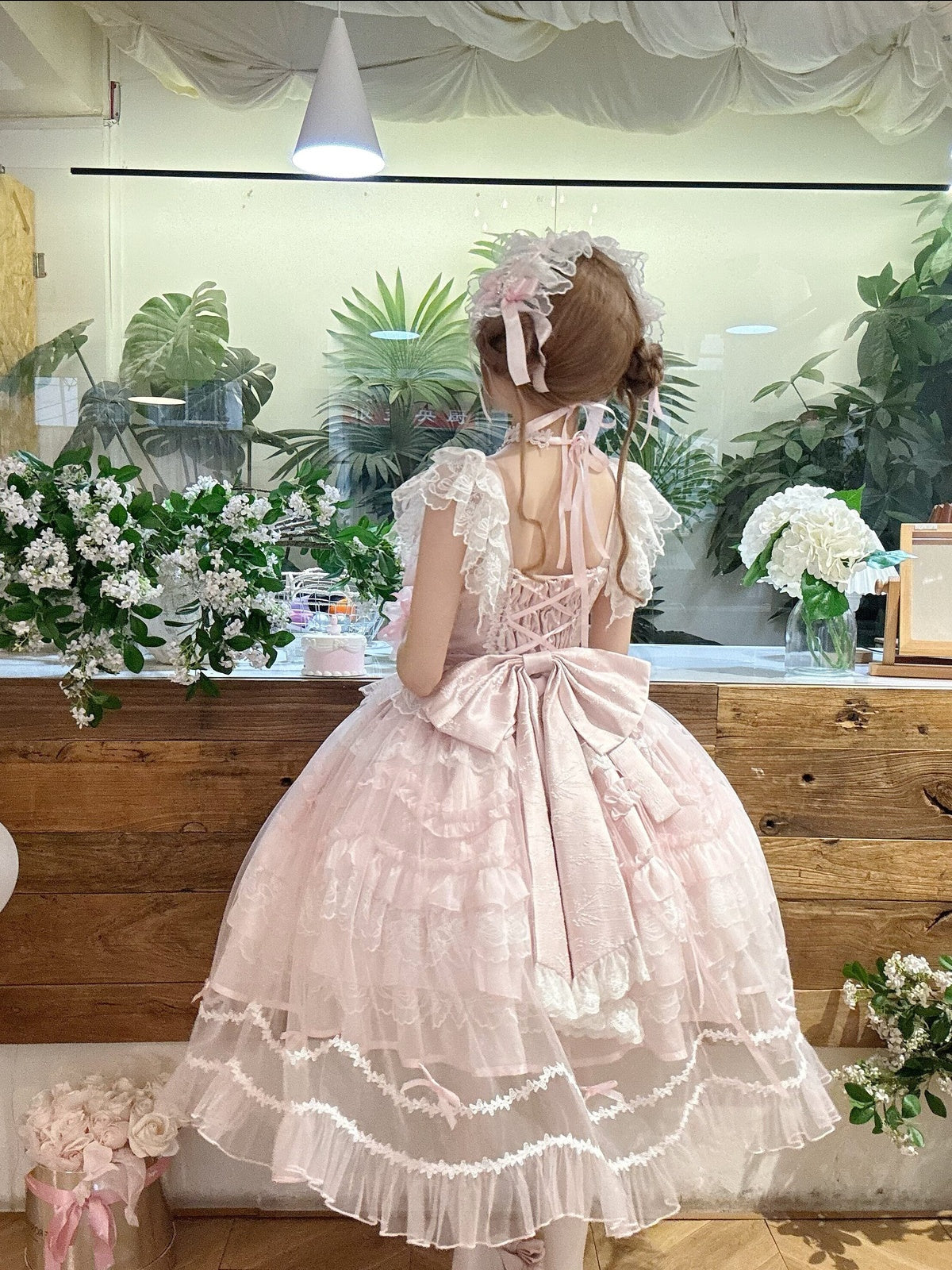 Pink Hime Lolita Wedding JSK Dress Set | Sweet Princess Gown