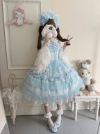 Blue Ballet Doll Lolita JSK Dress | Sweet Frill Princess Gown