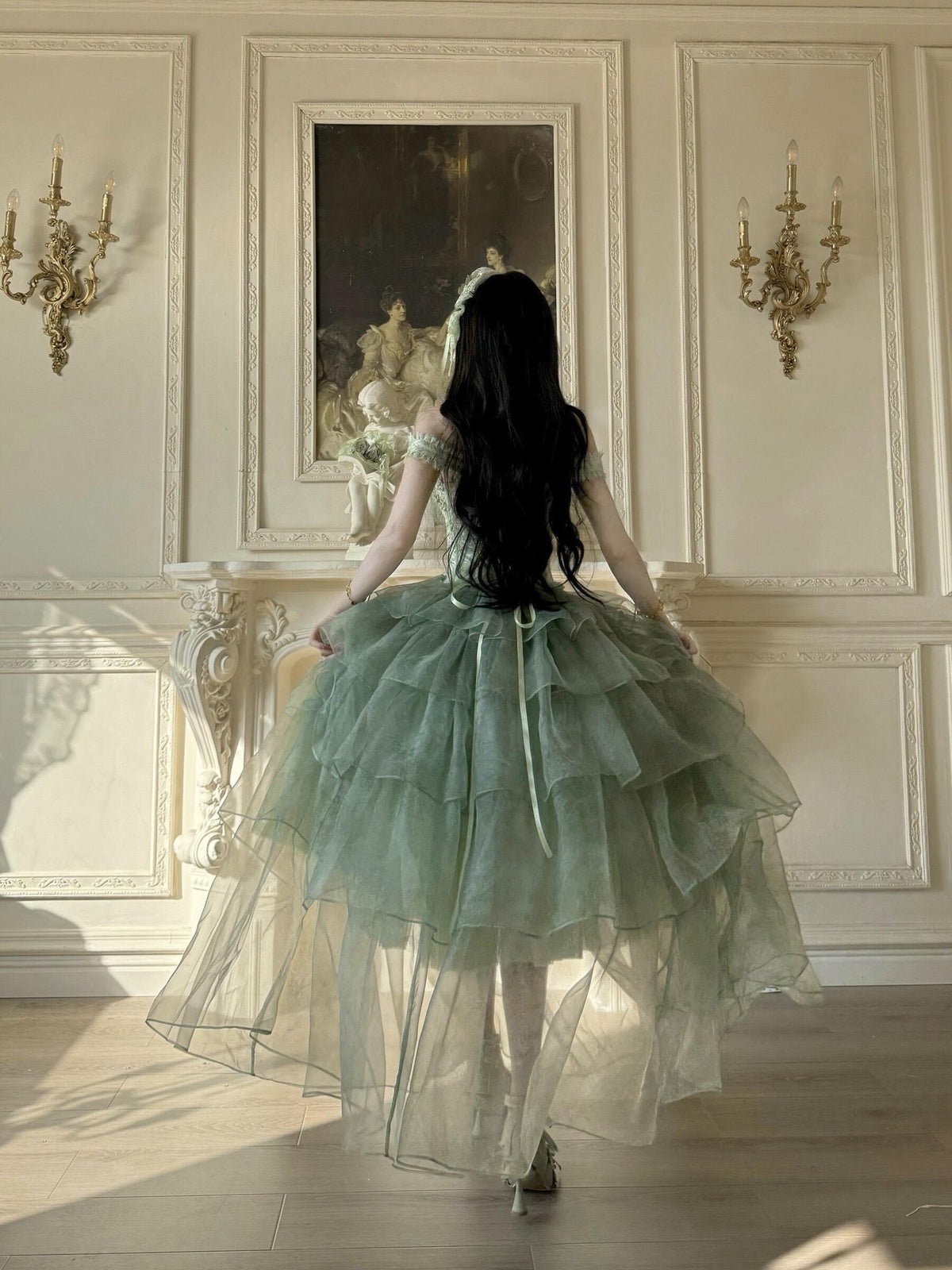 Green Lolita Princess Ball Gown - Birthday & Prom Dress Full Set