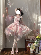 Pink Qi Lolita JSK Dress Set | Chinese Style Princess Jumper Skirt