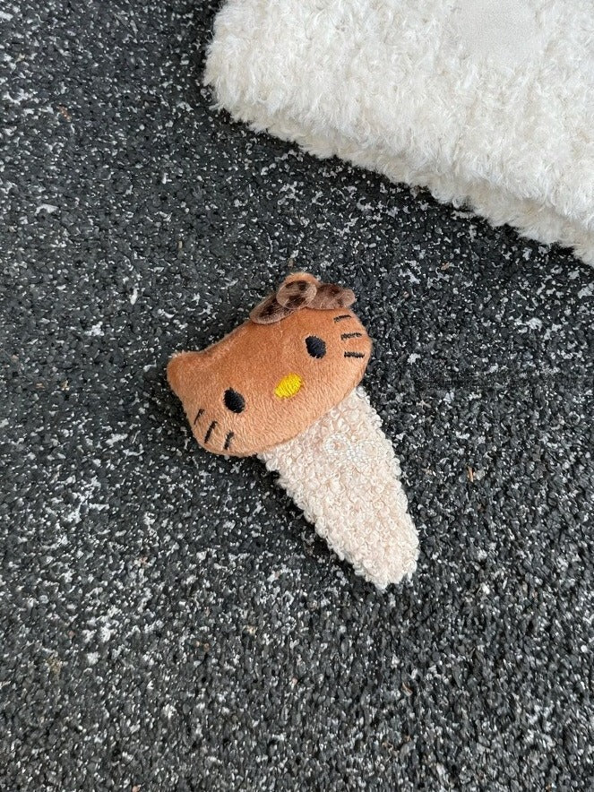Brown Cat Hairclip with Bow - IVONA boutique | CoyBunny