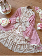 Pink Halloween Plus Size Lolita OP Dress - 2026 A/W Daily Retro Dress