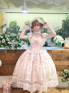 Pink Hime Lolita Wedding JSK Dress Set | Sweet Princess Gown