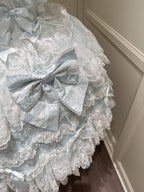 Blue Light Wedding Lolita JSK Dress with Hat & Necklace