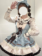 Mint Chocolate Sweet Lolita JSK Dress Set with Long Sleeves