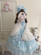 Blue Ballet Doll Lolita JSK Dress | Sweet Frill Princess Gown