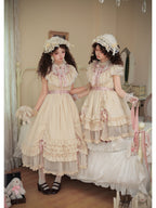 Long Doll Lolita OP Set with Adjustable Drawstring Hem