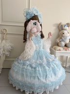 Blue Ballet Doll Lolita JSK Dress | Sweet Frill Princess Gown