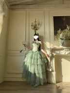 Elegant Purple Lolita Ball Gown - Gorgeous Luxury Long Dress Full Set