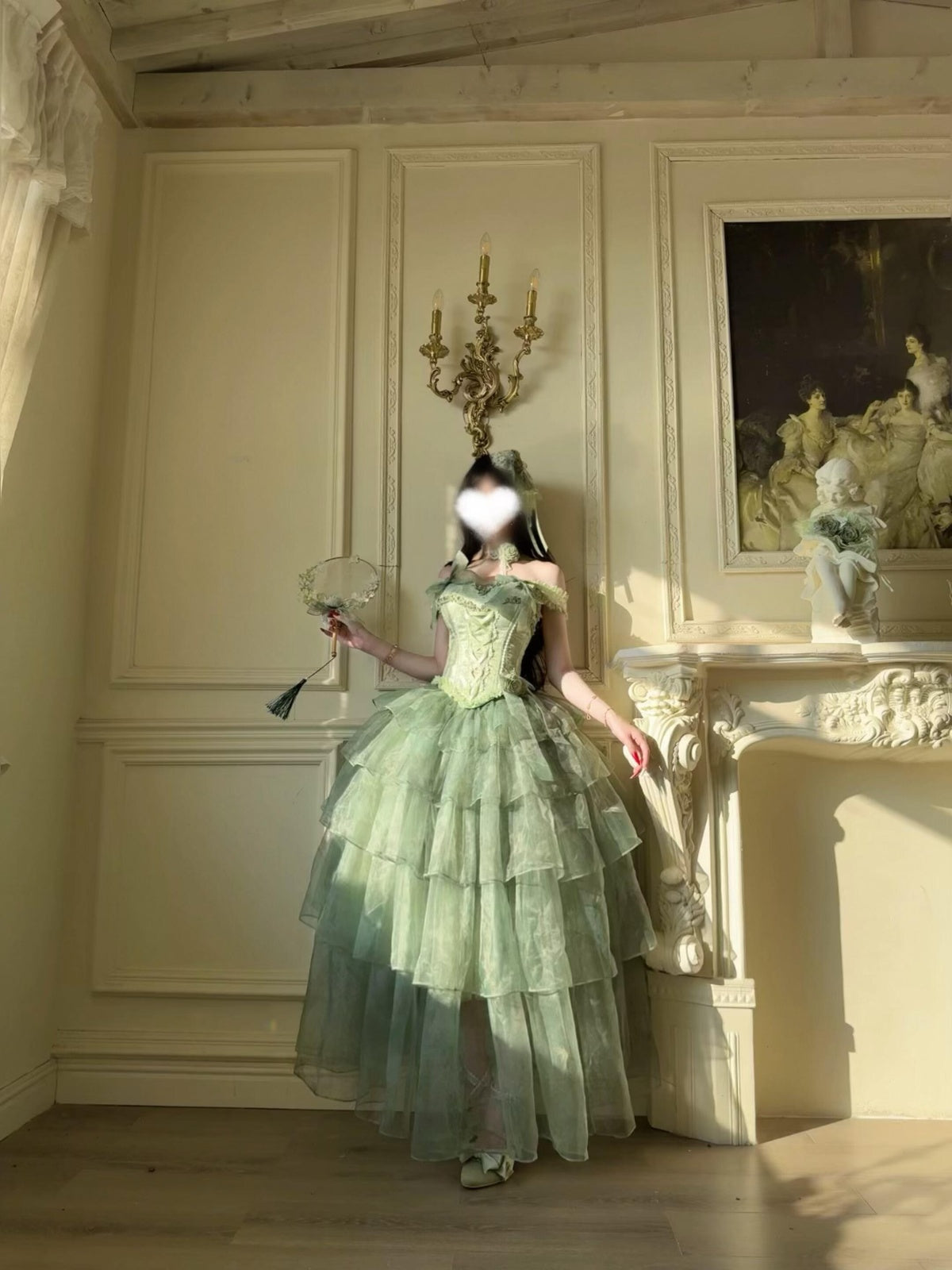 Elegant Purple Lolita Ball Gown - Gorgeous Luxury Long Dress Full Set