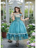Empire Lolita Long OP Set with Belt, Chain & Choker