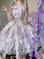 Purple Qi Lolita JSK Dress Set | Chinese Style Princess Jumper Skirt